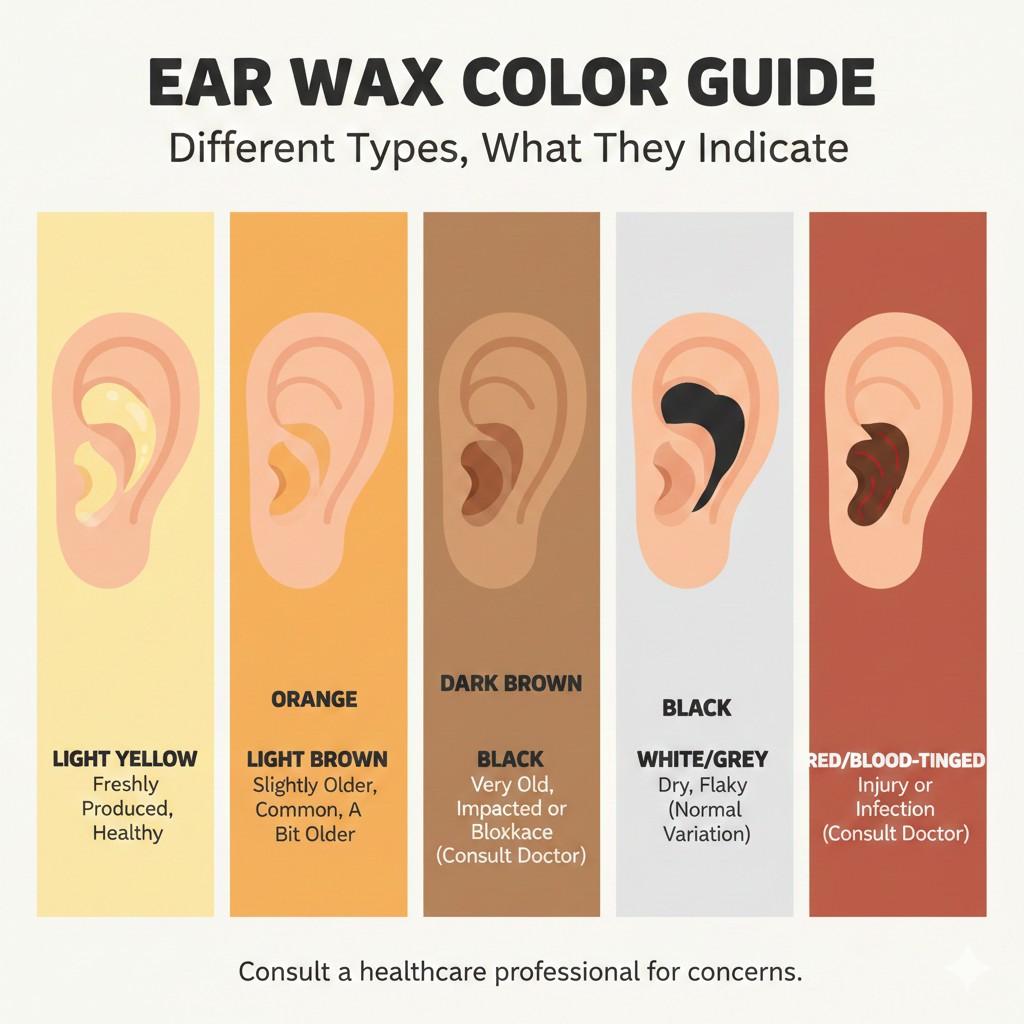 Types of Ear Wax Color