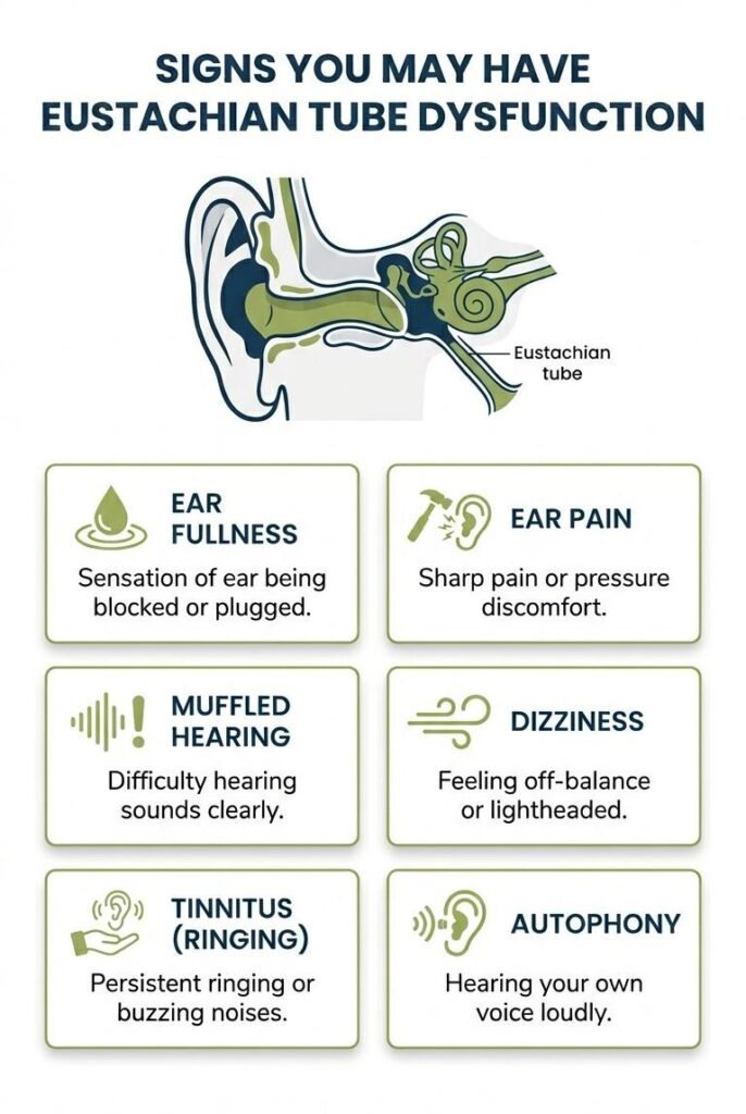 What Are the Symptoms of Eustachian Tube Dysfunction - Audiology Planet