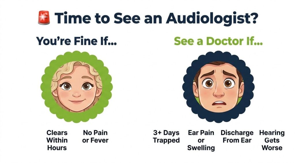 When to see a doctor for water in ear — Audiology Planet